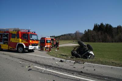 Denkingen: Toedlicher Unfall - Zusammstoss zwischen Pkw und Traktor